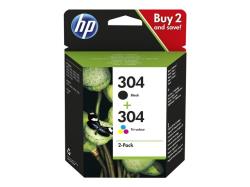HP 304 2-Pack Black/Tri-color Ink Cartri | 3JB05AE#301