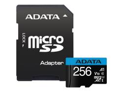 ADATA 256GB Micro SDXC V10 100MB/s + adapter | AUSDX256GUICL10A1-RA1