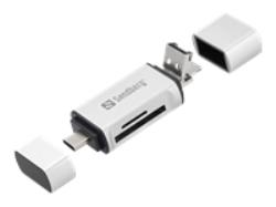 SANDBERG Card Reader USB-C+USB+MicroUSB | 136-28