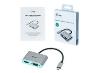 I-TEC USB-C to HDMI and VGA Metal Adapter 1x HDMI 4K 30 Hz 1x VGA 1080p 60Hz compatible with Thunderbolt 3