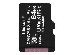 KINGSTON 64GB micSDXC Canvas Select Plus 100R A1 C10 Single Pack w/o ADP | SDCS2/64GBSP