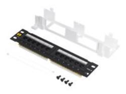 NETRACK 104-15 Netrack wall-mount patchpanel 10, 12 - ports cat. 6 UTP LSA, with bracket