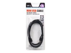 NATEC NKA-0432 Natec mini USB 2.0 cable AM-BM5P (CANON) 1.8M + ferrite core, black, blister