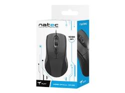 NATEC NMY-0877 Optical mouse Natec RUFF 1000 DPI, OEM, USB, Black