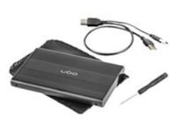 NATEC UKZ-1003 UGO HDD/SSD enclosure for 2.5 SATA - USB2, Aluminum, black