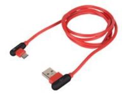 NATEC NKA-1201 Extreme Media cable USB Typ-C to USB (M), 1m, Angled Left/Right, Red