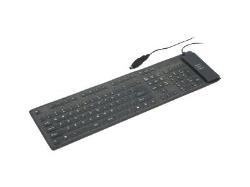 GEMBIRD KB-109F-B Gembird Flexible keyboard, USB + OTG, black color, US layout