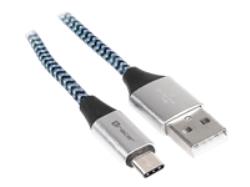 TRACER TRAKBK46266 Cable TRACER USB 2.0 TYPE-C A Male - C Male 1,0m black-blue