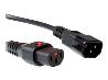 ASM IEC-PC1021 Power Cable, Male C14 plug, Ho5VV-F 3 X 1.00mm2 to C13 IEC LOCK, 2m black