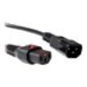 ASM IEC-PC1021 Power Cable, Male C14 plug, Ho5VV-F 3 X 1.00mm2 to C13 IEC LOCK, 2m black
