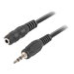 LANBERG CA-MJFJ-10CC-0050-BK Lanberg stereo cable Mini Jack(M)->Mini Jack(F) 5m
