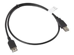 LANBERG CA-USBE-10CC-0007-BK extension cable USB 2.0 AM-AF 70cm black