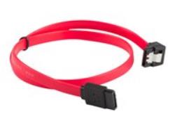 LANBERG CA-SASA-13CC-0030-R cable SATA DATA II 3GB/S F/F 30cm METAL CLIPS ANGLED RED
