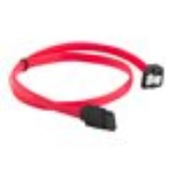 LANBERG CA-SASA-13CU-0030-R cable SATA DATA II 6GB/S F/F 30cm METAL CLIPS ANGLED RED
