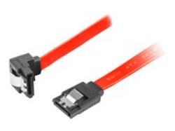 LANBERG CA-SASA-13CU-0070-R cable SATA DATA II 6GB/S F/F 70cm METAL CLIPS ANGLED RED