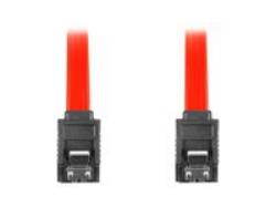 LANBERG CA-SASA-14CC-0050-R cable SATA DATA II 3GB/S F/F 50cm METAL CLIPS RED