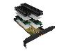 ICYBOX IB-PCI215M2-HSL IcyBox PCIe extension card for 2x M.2 SSDs, heat sinks