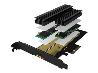 ICYBOX IB-PCI215M2-HSL IcyBox PCIe extension card for 2x M.2 SSDs, heat sinks