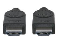 MANHATTAN 323215 Manhattan Monitor Cable HDMI/HDMI 1.4 Ethernet 2m Black Nickel-plated contacts
