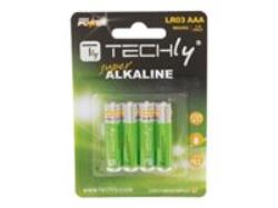 TECHLY 307001 Techly Alkaline batteries 1.5V AAA LR03 4 pcs