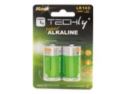 TECHLY 307049 Techly Alkaline batteries 1.5V C R14 2 pcs