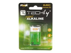 TECHLY 307032 Techly Alkaline battery 9V 6LR61 PP3 1 pcs