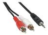 TECHLY 504402 Techly Audio stereo cable Jack 3.5mm to 2x RCA M/M 50cm