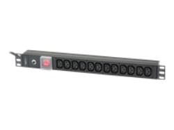 TECHLYPRO 023776 TechlyPro Rack 19 1U power strip for UPS 250V/16A 12x C13 sockets C20 plug