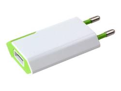 TECHLY 100044 Techly Slim USB charger 230V -> 5V/1A white/green