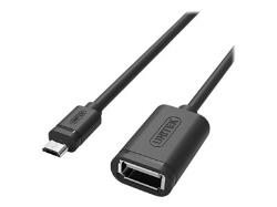 UNITEK Y-C438GBK Unitek cable OTG USB 2.0. AF to microUSB BM, Y-C438GBK
