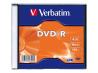 VERBATIM DVD-R Verbatim slim 4.7GB 1pc