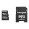 INTEGRAL INMSDX128G10-90U1 Integral MICRO SDXC 128GB (with Adapter to SD Card)