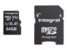 INTEGRAL INMSDX64G-100V10 Integral 64GB MICRO SDXC 100V10, Read 100MB/s  U1 V10 + ADAPTER