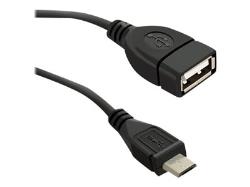 QOLTEC 50404 Qoltec Cable USB OTG 2.0 A female Micro USB B male 0.2m