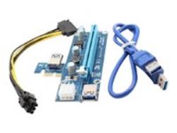 QOLTEC 55501 Qoltec Riser PCi-E 1x - 16x USB 3.0 SATA/ PCI-E 6pin