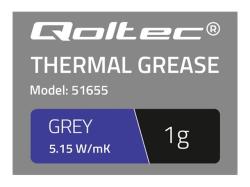 QOLTEC 51655 Thermal paste 5.15W/m-K 1g grey