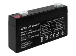 QOLTEC 53041 Battery AGM 6V 1.3Ah max.0.39A
