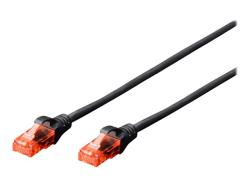 DIGITUS DK-1612-010/BL DIGITUS Premium CAT 6 UTP patch cable, Length 1,0m, Color black
