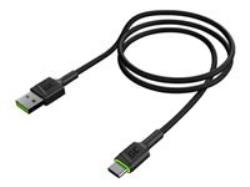 GREENCELL KABGC06 Cable Green Cell Ray USB Cable - USB-C 120cm with green LED backlight and suppor