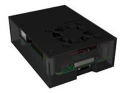 ICY BOX Case for Raspberry Pi 4 acrylic top/bottom/frame Anthr./black | IB-RP108