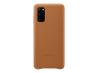 SAMSUNG Galaxy S20 Leather Cover Brown