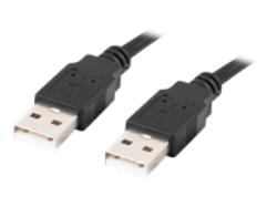 LANBERG cable USB-A M/M 2.0 1.0m black | CA-USBA-20CU-0010-BK