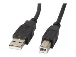 LANBERG USB-A M USB-B M 2.0 cable 0.5m black | CA-USBA-10CC-0005-BK