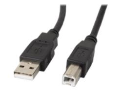 LANBERG USB-A M->USB-B M 2.0 cable 1m | CA-USBA-10CC-0010-BK