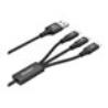 UNITEK Cable USB 3in1 Black