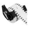 QOLTEC Tape for BROTHER DK-22205 62mm x 30.48m White / Black overprint Roller with handle