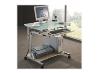 TECHLY Compact Desk for PC Metal Glass
