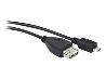 LANBERG usb micro-B M USB-A F 2.0 cable