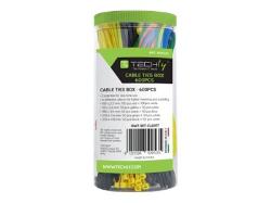 TECHLY Colored Cable Ties Box 600pcs | 109535