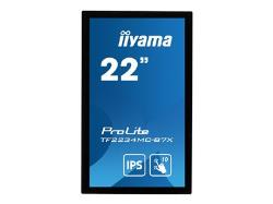 IIYAMA 21.5inch IPS 1920x1080 10 Point Touch Anti-Fingerprint 1000:1 305cd/m2 8ms HDMI DP VGA USB Touch Interface | TF2234MC-B7X